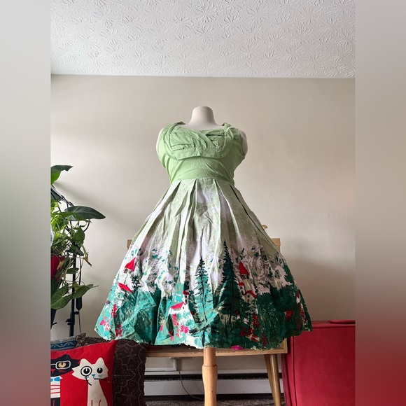 Dresses & Skirts - Vtg INSPIRED Swiss Alps Pinup Fit And Flare Retro 50s Style Dress - 2X